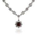 Carnelian Gemstone Silver Choker Necklace